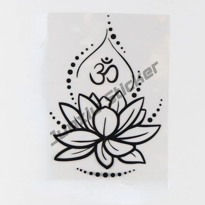 

Modern Lifelike Vinyl Car Sticker Decal Decorative Style of Buddhist Lotus for Lada Stickers Beautiful KK16*12cm