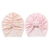 2pcsset summer baby girl turban hollow out soft baby caps beanies hats newborn baby hair accessories headwrap kids headwear new