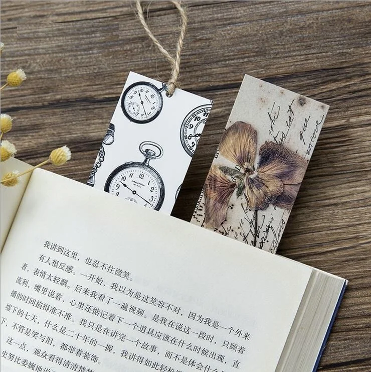 

free shipping 10boxes Bookmark retro set Japanese Style Bookmarks Vintage Set Message Card Gift Stationery For Books