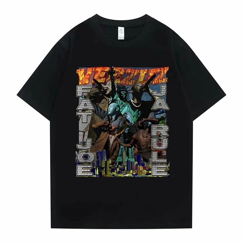 

Verzuz Fat Joe Ja Rule Tshirt Men Women Fashion Casual Oversized T-shirt Men's Pure Cotton T Shirts Vintage Male Hip Hop Tees