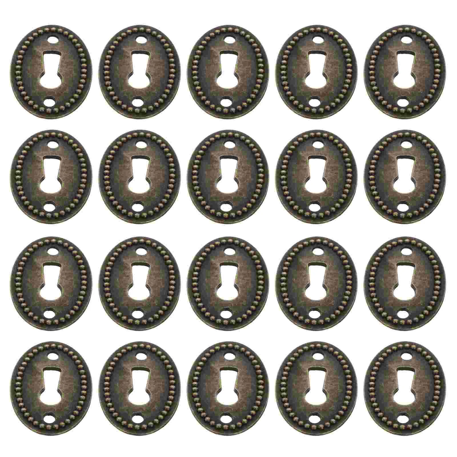 

20pcs Drawer Keyhole Cover Keyhole Escutcheons Keyhole Plate Decoration Vintage Keyhole Covers