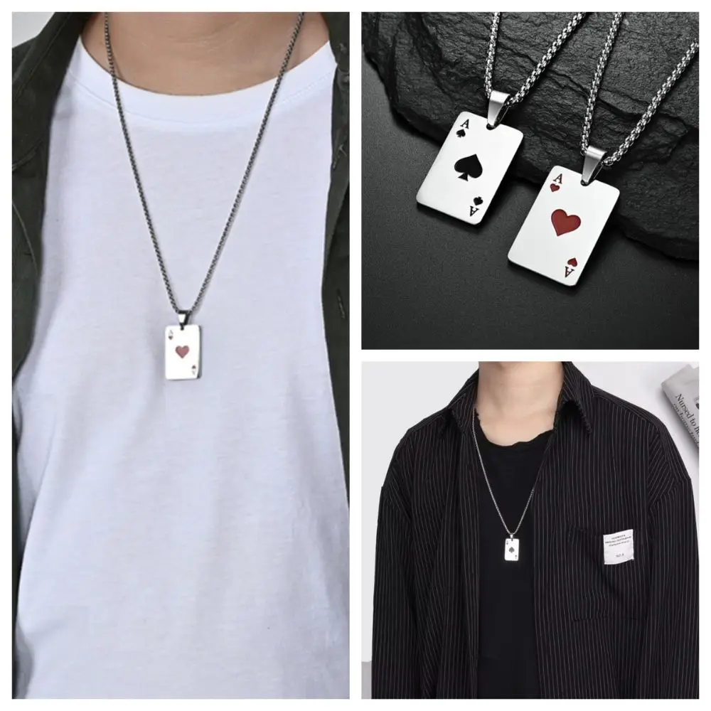 Заявление в стиле хип-хоп покерная карта ожерелье Айс пика для женщин и мужчин