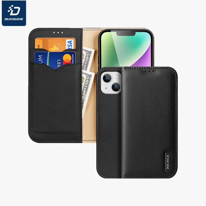 Чехол-Кошелек DUX DUCIS из натуральной кожи для Apple iPhone 13