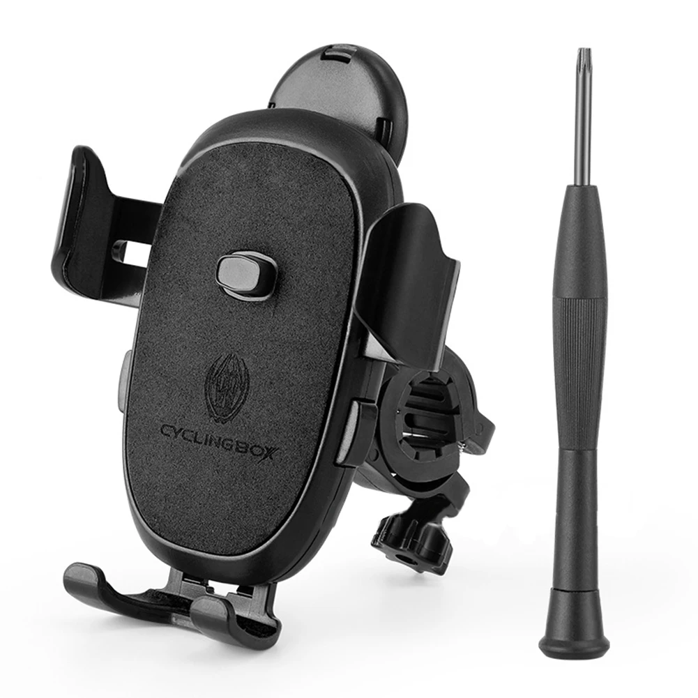 

Bicycle Phone Holder Electric Vehicle Motorcycle Automatic Lock Holder Anti-theft Mobile Phone Bracket Stand Cycling Accessories