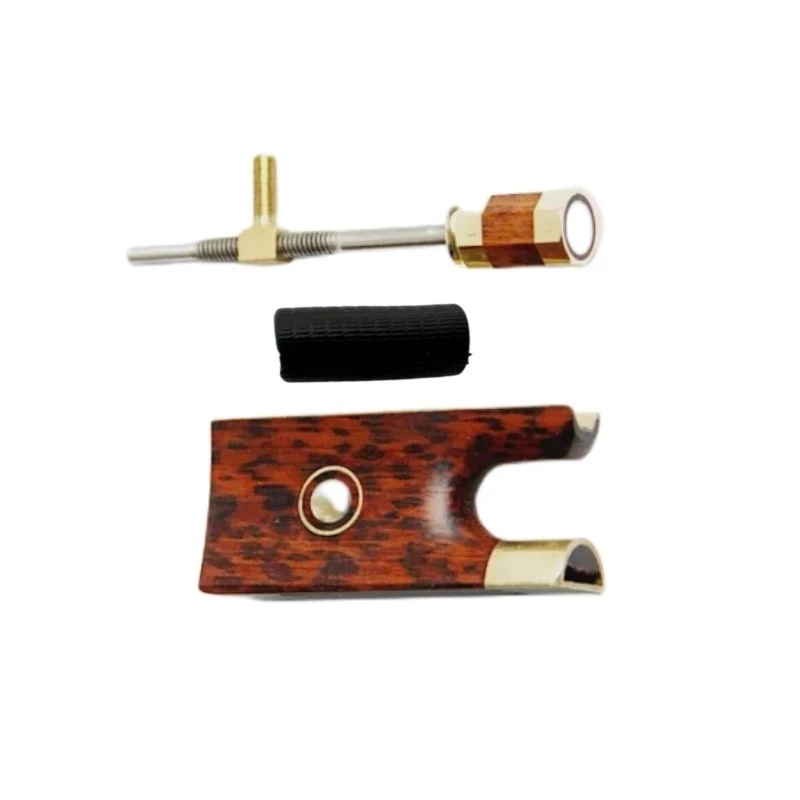 

One 4/4 Violin Bow Frog Snakewood Made Eye Pearl inlay Frog Screw Bow Parts & accessories
