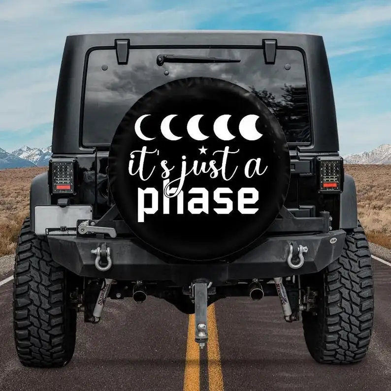 

Spare Tire Cover, It's just a phase, moon phases, Jeep Tire Cover, Car accessories, Road Trip Accessories, Jeep Accessories