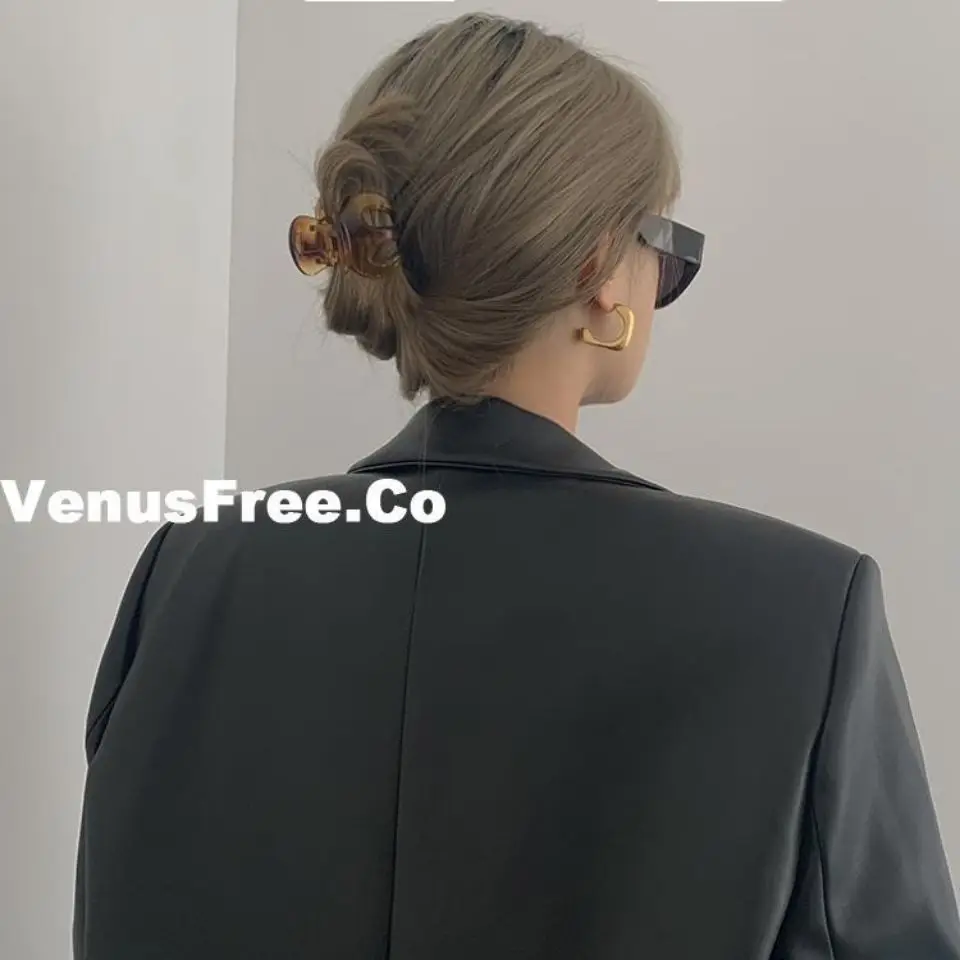 

Женские Геометрические зажимы для волос для девочек, акриловый Краб для волос в форме Луны, зажим для волос, однотонная заколка для волос, мо...