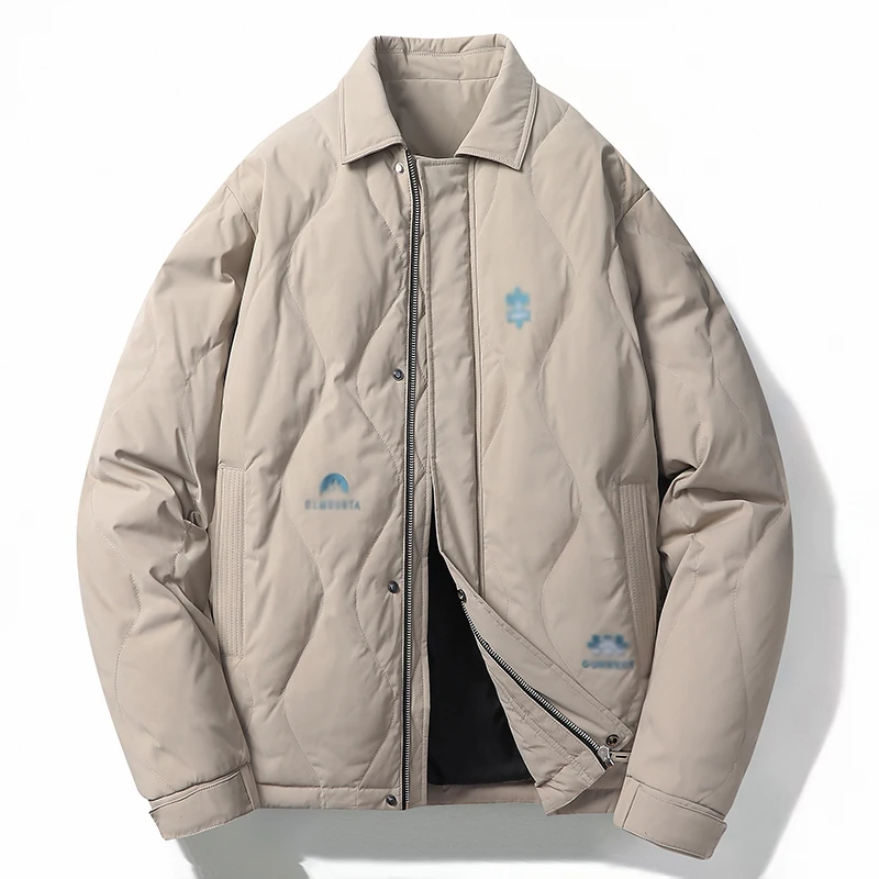 2022 Men Black Beige Green Khaki Puffer Basic Coats Winter Autumn Lightweight Thermal Puff Parkas Male Warm Quilted Jackets