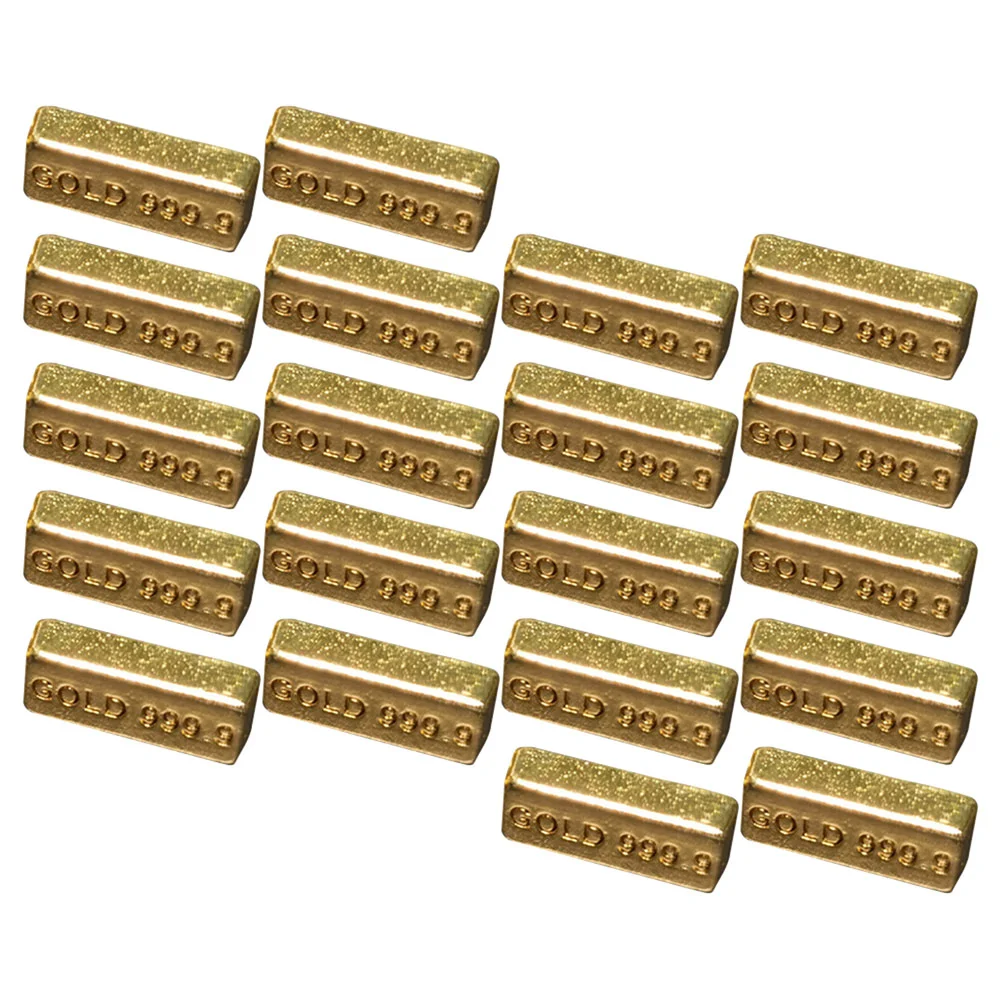 

Mini Gold Brick Fake Bricks Miniature Bars Model Tiny House Accessories Props