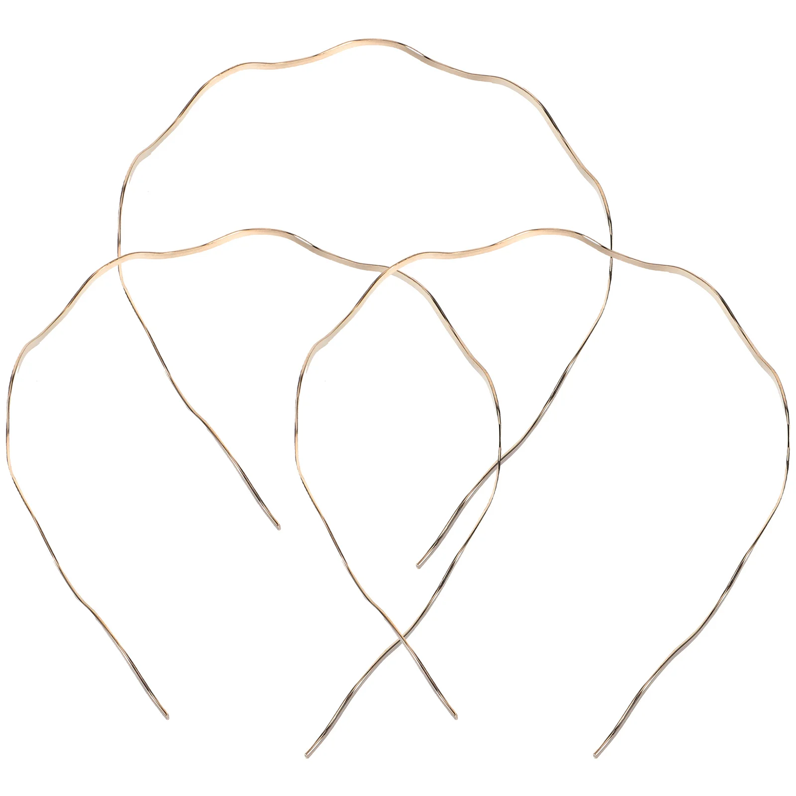 

Metal Wavy Hairband Non Elastic Wavy Hair Hair Accessory Decor for 3pcs