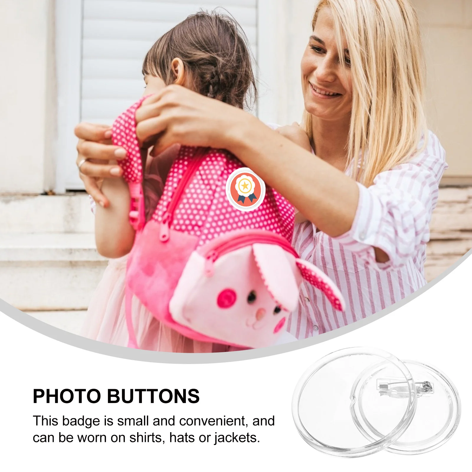 10 шт. прозрачные булавки для фото пустые акриловые пуговицы значков