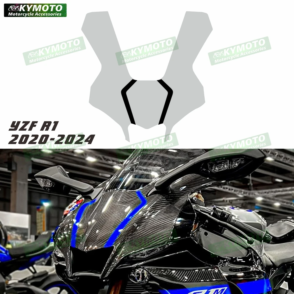 

Передняя наклейка для мотоцикла YAMAHA YZF R1 2020-2024, светоотражающая наклейка, подходит для Yamaha YZF R1 2020 2021 2022 2023 2024