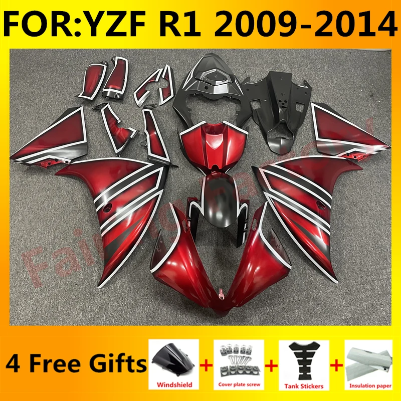 

NEW ABS Motorcycle full Fairing Kit fit For YZF R1 YFZ-R1 2009 2010 2011 2012 2013 2014 Bodywork Fairings kits set red black