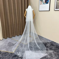 vk skaikru whiteivory wedding veil with comb two layer long chapel length wedding bridal veil cut edge wedding veils for brides