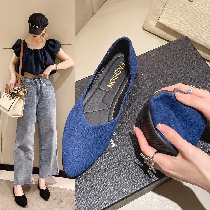 

Туфли женские вязаные с заостренным носком, балетки, плоская подошва, Мокасины, лоферы, смешанные размеры 43