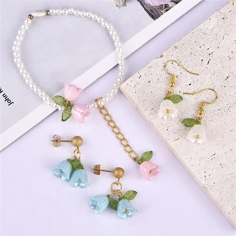 10/100 шт жемчужный колокольчик подвеска в виде орхидеи подвески ювелирное изделие