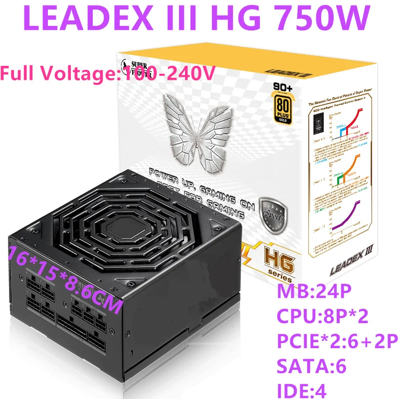 

New Original PSU For Super Flower Brand RTX2080 Game Mute Power Supply 750W/650W Switching Power Supply LEADEX III HG 750W/650W