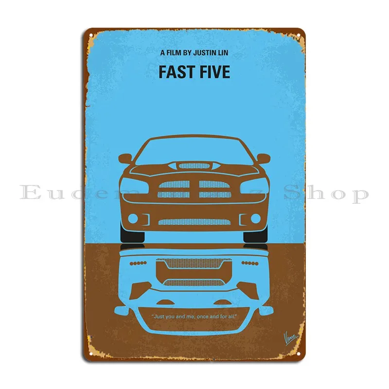 

Fast Five Metal Signs Wall Cave Cinema Wall Decor Create Living Room Tin Sign Poster