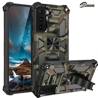 military camouflage armor shockproof case for samsung galaxy s21 note 20 ultra s20 fe 5g s22 a12 cover car holder magnetic case