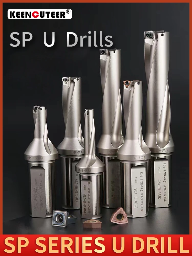 

SP Drill Drills Indexable 2D 3D 4D Metal Series 29mm-195mm Mechanical Lathe Suitable SPMG/SPGT Blade CNC Bit Set