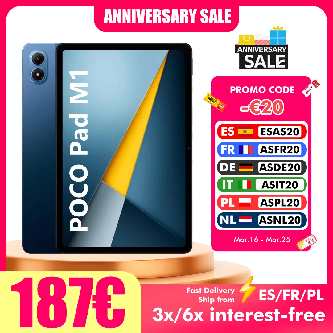 POCO PAD M1 Wifi 8GB 256GB Tablet PC 12.2
