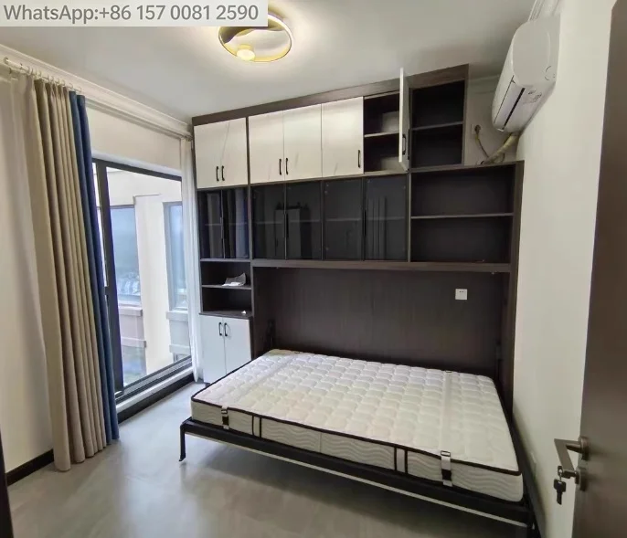 Умная мебель для офиса и спальни: Металлический каркас кровати с механизмом скрытого хранения, откидная кровать-трансформер (Murphy), размер Queen Size (art.: 3920dbcdf18ee) - 3920dbcdf18ee