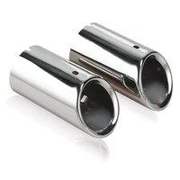 2pcs car stainless steel chrome exhaust headers tip pipe tail rear muffler pipe for audi a4 b8 a4l q5 2007 2014 car accessories