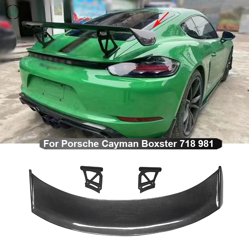 Для Porsche Cayman Boxster 718 981 986 987 GT4 GT 2016 + задний спойлер из углеродного волокна для