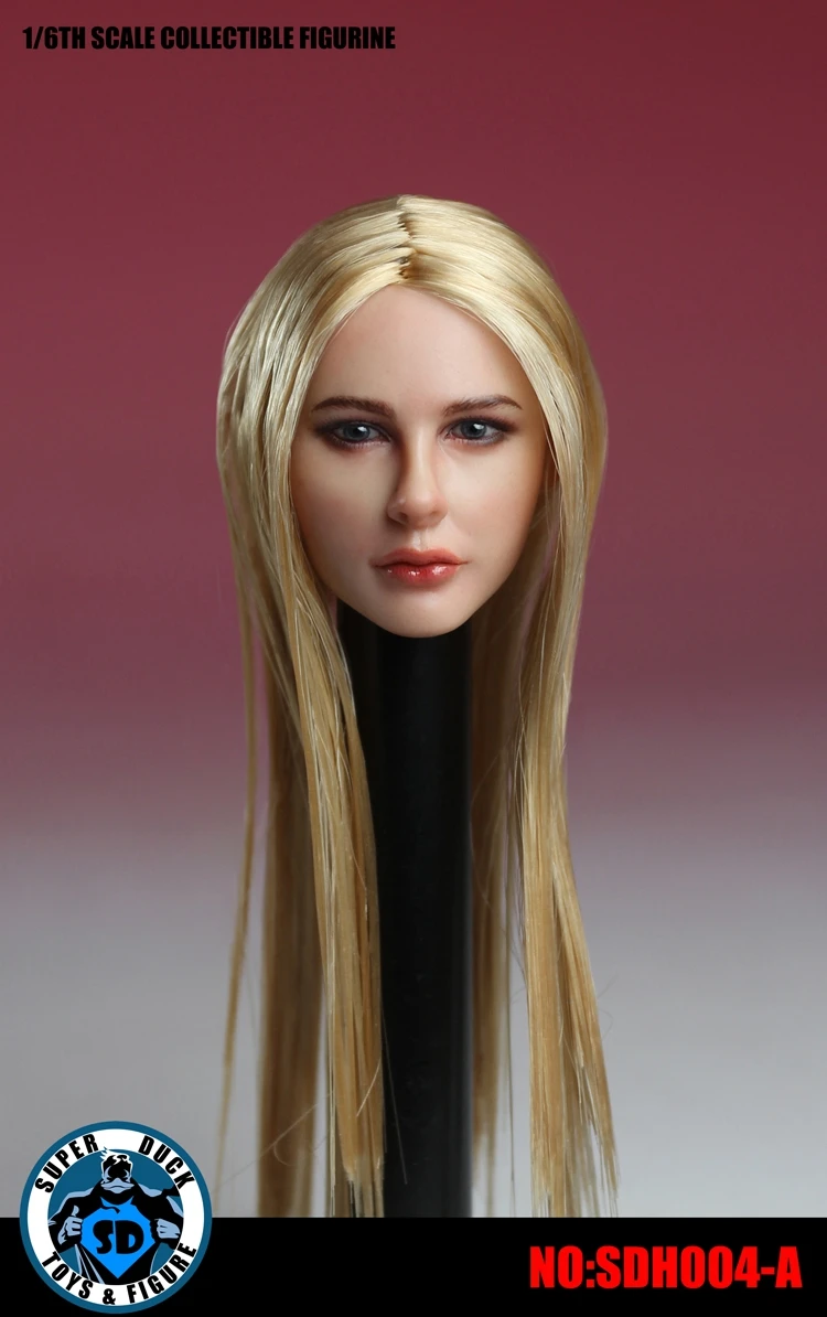 SUPER DUCK SDH004 1/6 Female Lady Head Sculpt Kick-Ass Colonia Moritz for 12" Collectible Action Figure DIY |