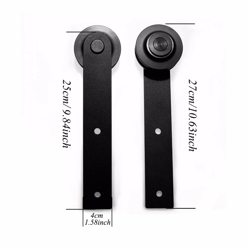 

2 Pcs Roller Rail Durable Track Home Bathroom Steel Door Hardware Closet Kitchen Sliding Barn With Screws Top Mounted