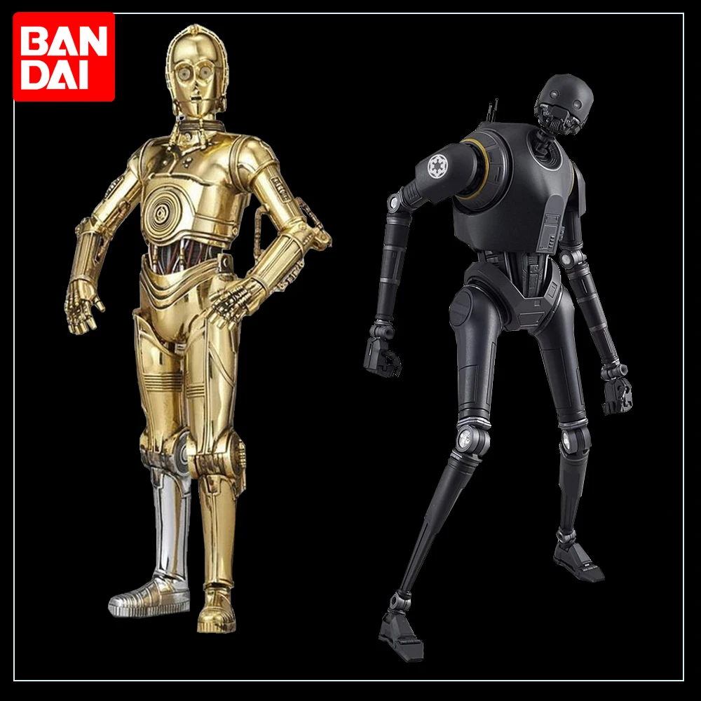 

Original Bandai Star Wars Anime Figure C-3PO K-2SO 1/12 Assembly Assembling Toys Anime Action Figures Toys for Children 14cm PVC