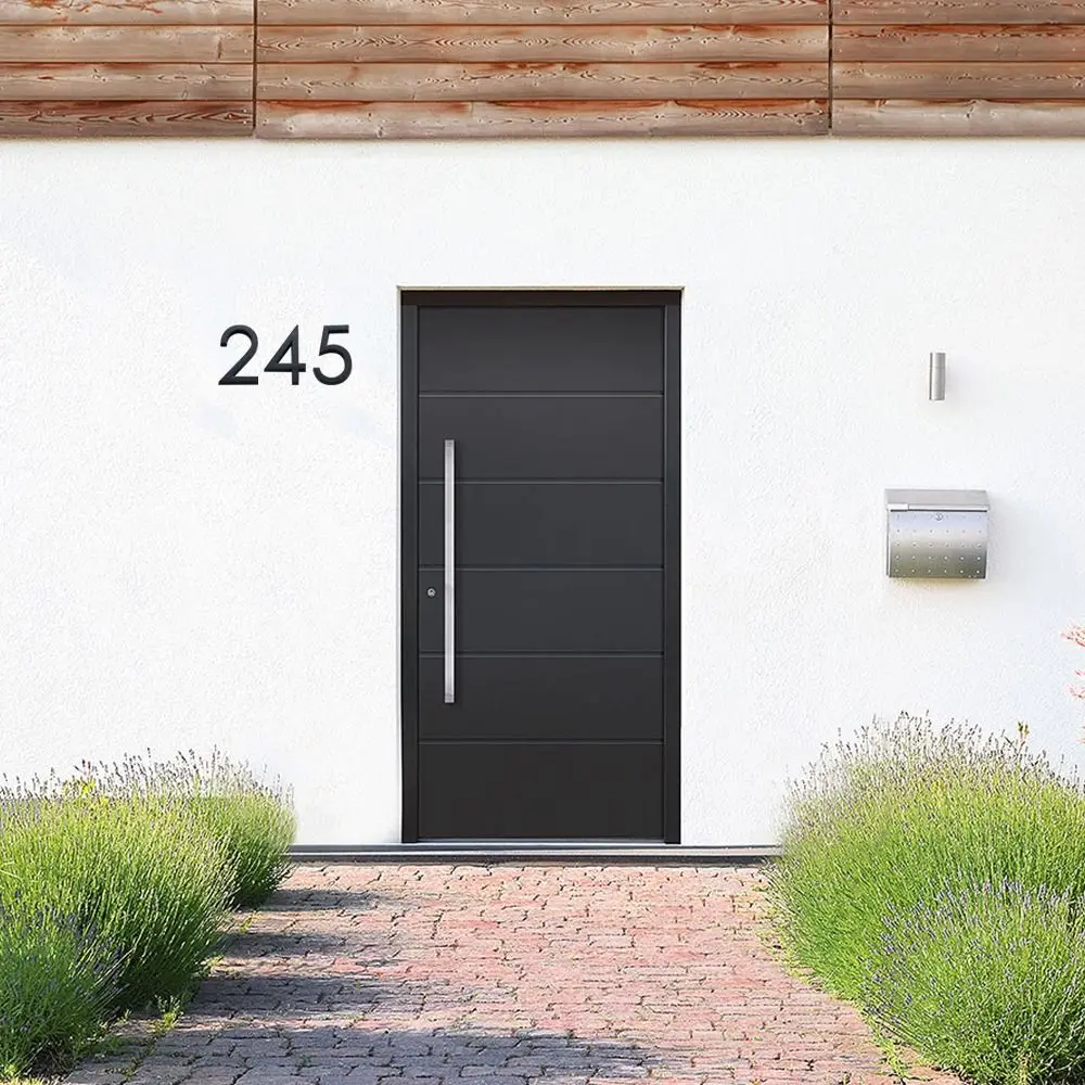 4-дюймовый/10 см 3D Черный ABS акриловый для домашнего почтового ящика Адрес отеля