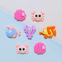 new 20pcs cute mini cartoon fhell ocean series resin flatback cabochon scrapbook kawaii embellishments accessories