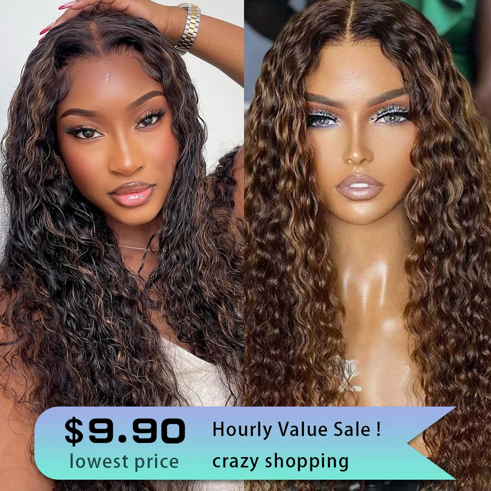 

13x6, парики с глубокой волной, 13x4, HD, на сетке, фронтальные парики, человеческие волосы, 4/27 бразильские, для женщин, плотность 250, предварительно выщипанные Детские волосы