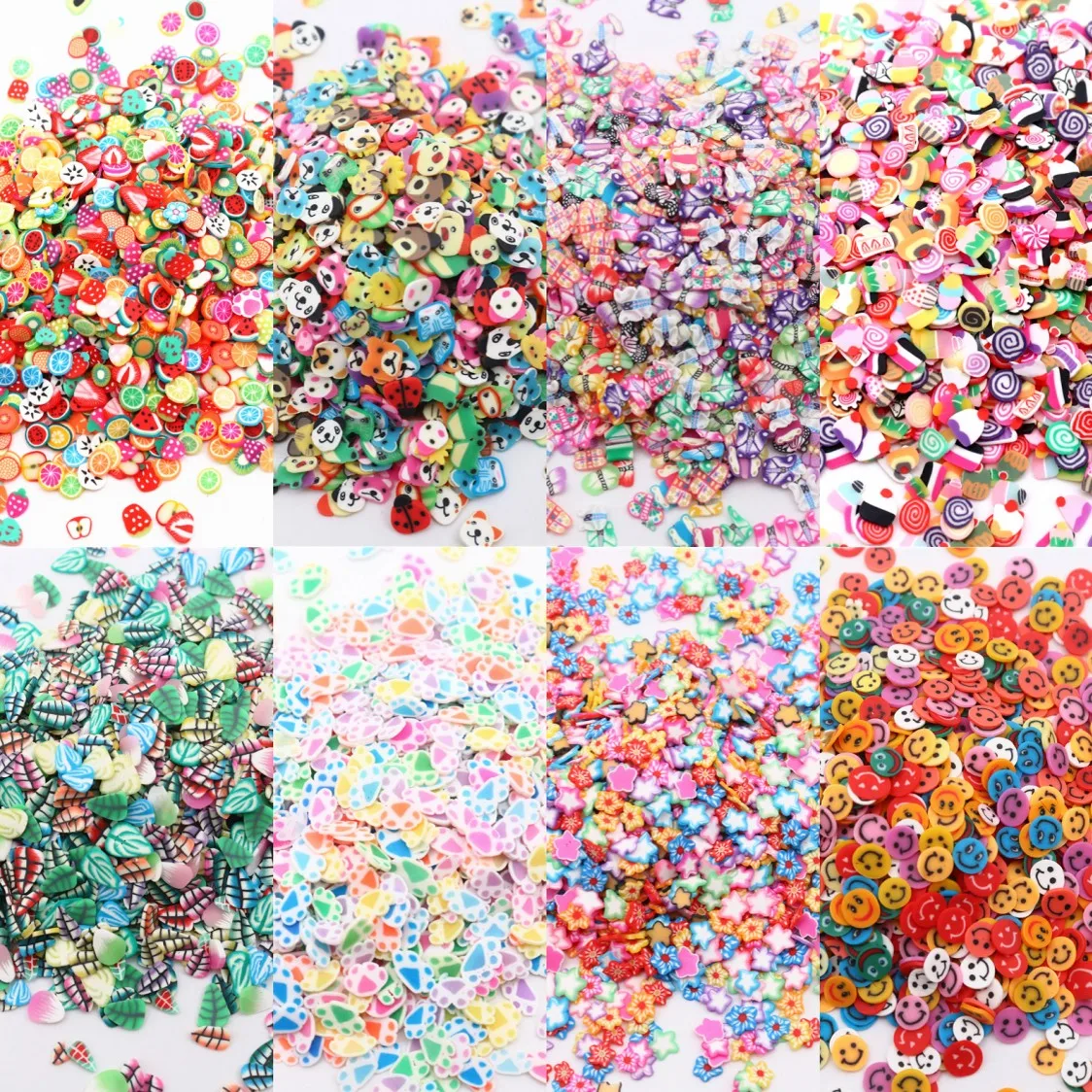 20g 5mm Mix Fruit Flower Anmails Polymer Clay Slices Sprinkles Soft Clay Nail Shaker DIY Craft Slime Crystal Filler Accessories
