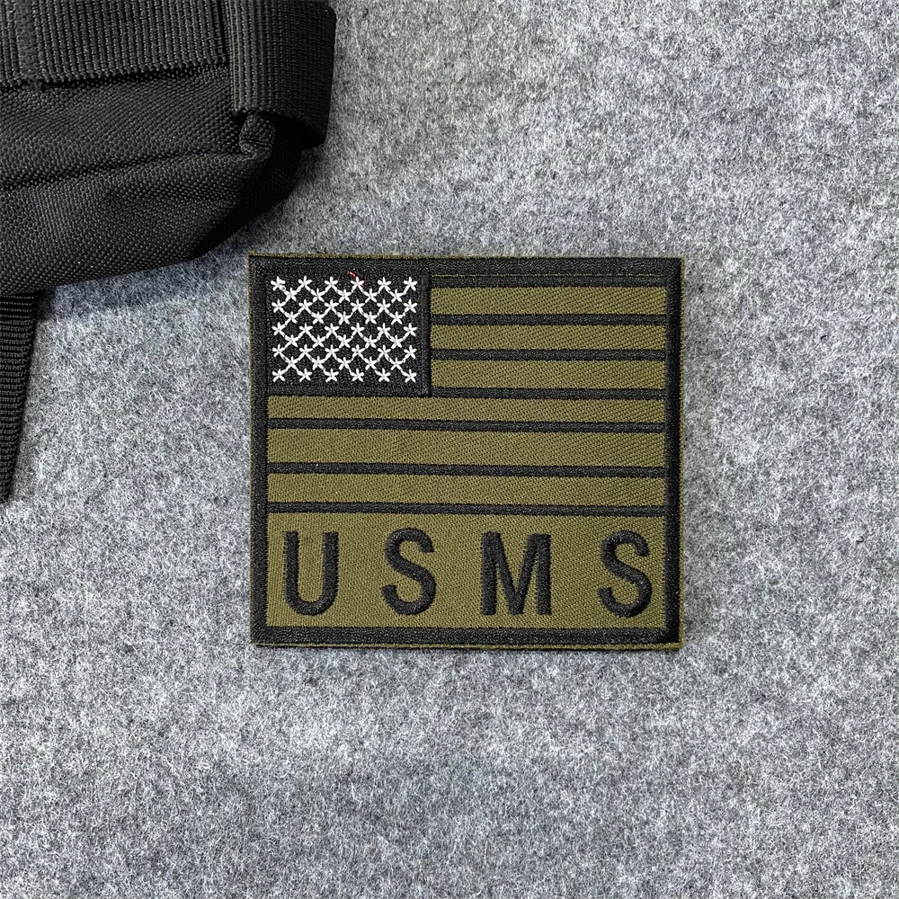 Фото US MARSHAL Hostage Rescue Team нарукавная повязка нашивки SHERIFF жилет значок на липучке большая вышивка COS моделирование армейский авиационный мораль №5