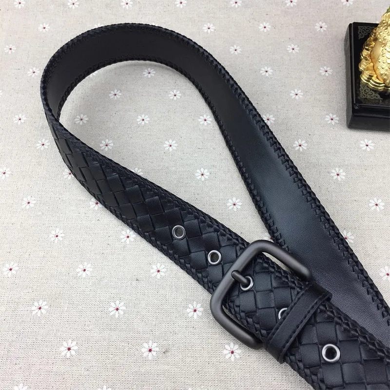 

Donna-in 2022 New Black Luxury Cowhide Belts for Women High Quality Ladies Fashion Casual Pin Buckle Strap Jeans Genuine Leather