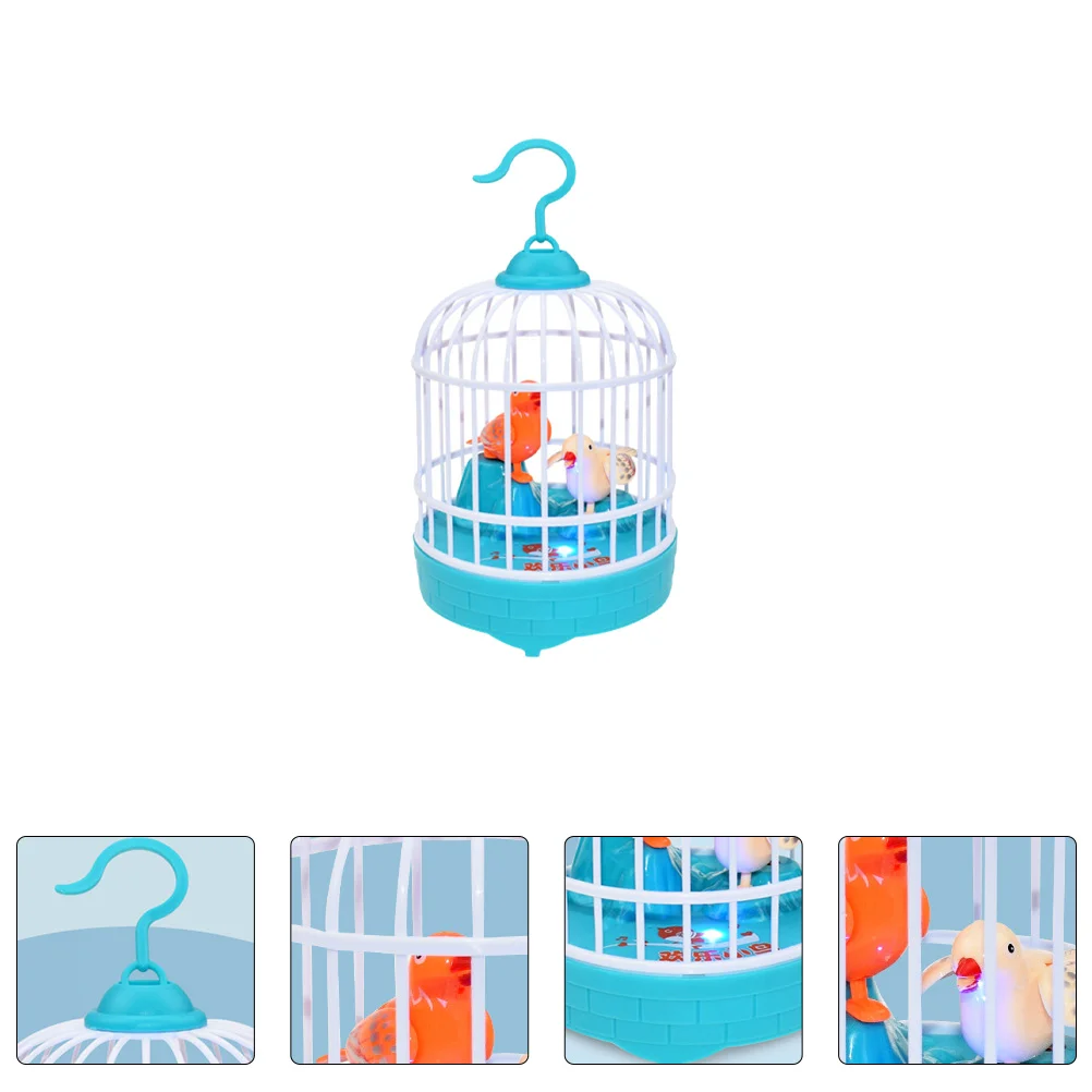 

1 Pc Singing Bird Cage Voice Control Educational Plaything without Battery