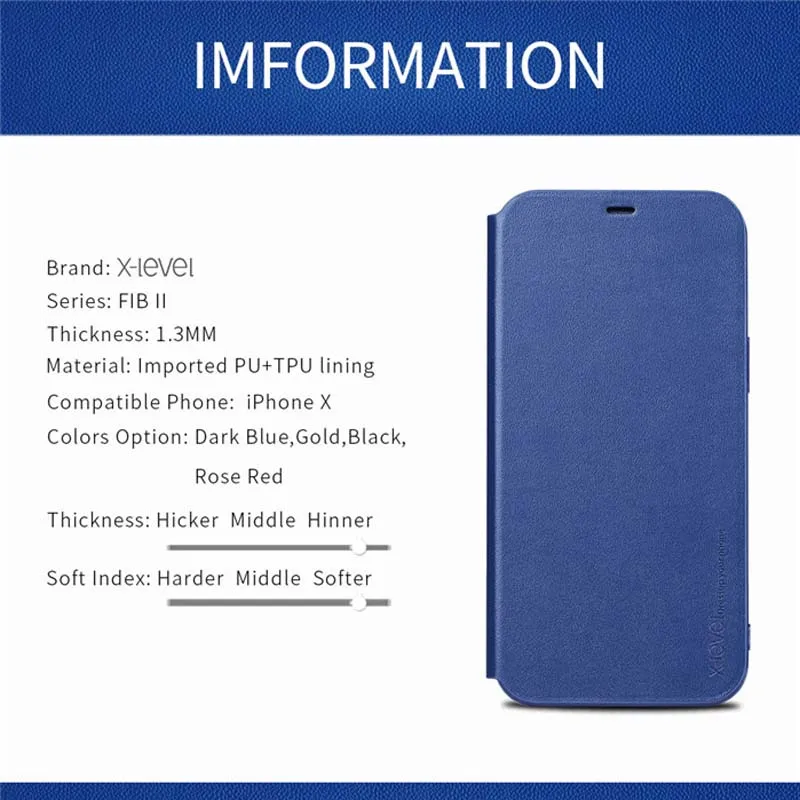 X-level Luxury Original Ultra Thin Slim Flip Case Leather Tpu Book Cover For Iphone 14 13 12 13pro 12pro Pro Max Mini Phone Case