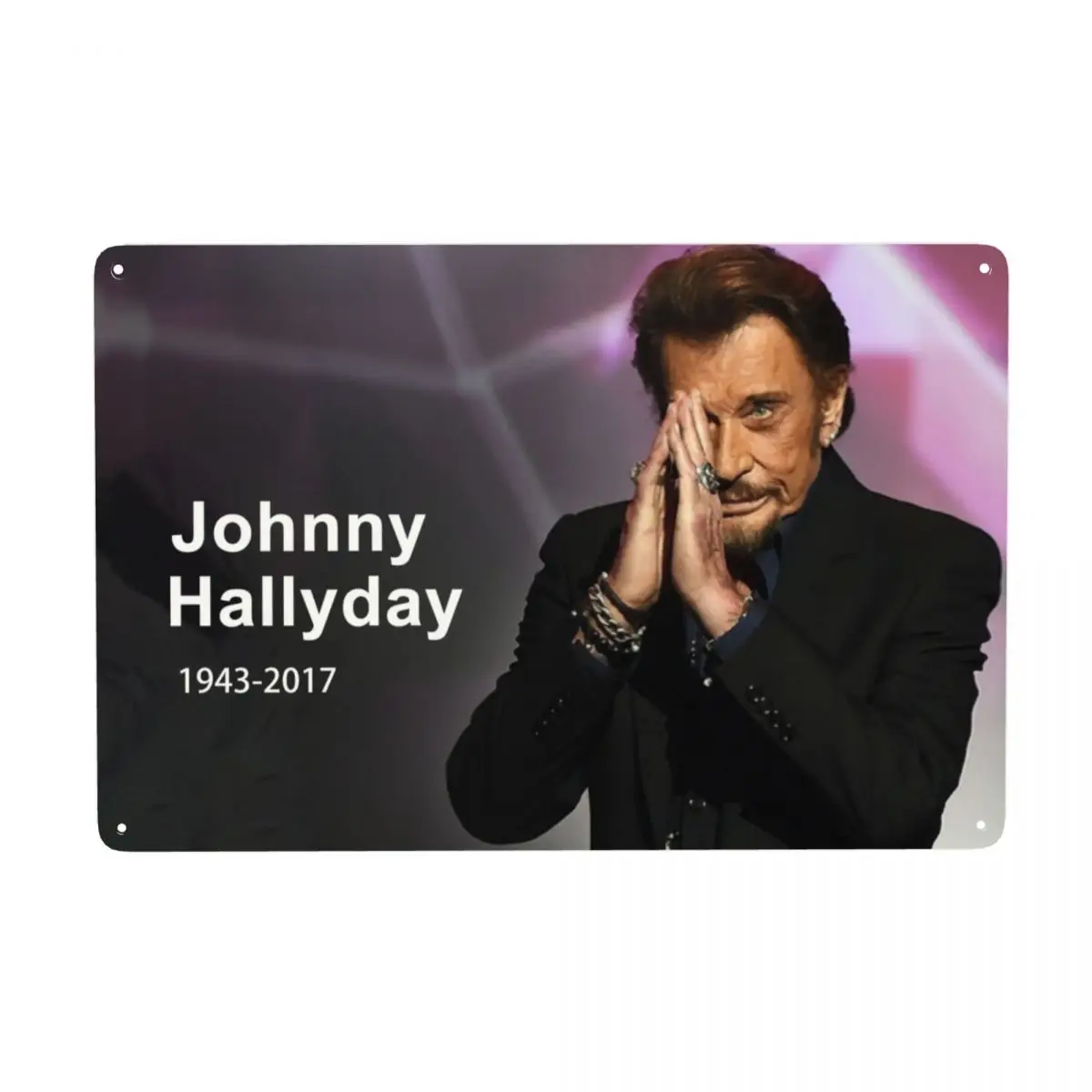 

Retro Rock Johnny Hallyday Metal Sign Custom French Singer Music Tin Plaque Pub Man Cave Bar Decorative Art