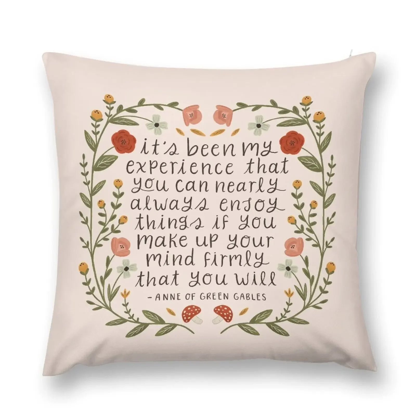 Анна зеленого врача наслаждайтесь вещами цитата декоративная подушка