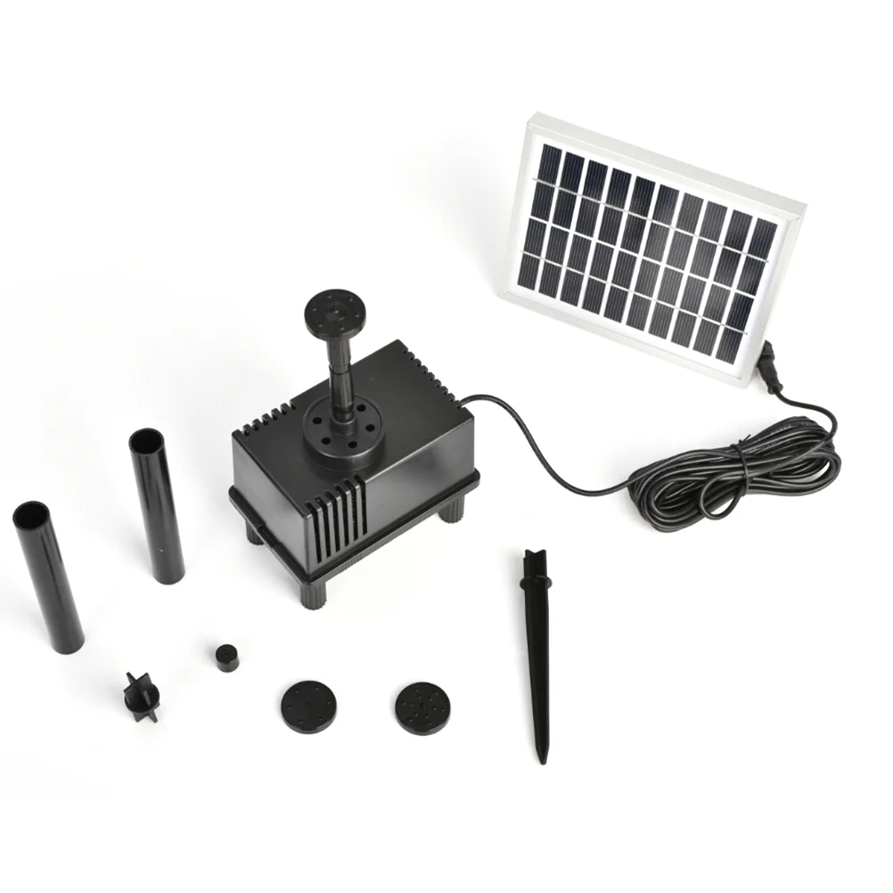 

1.8 W Solar Water Pump Standing Floating Submersible Water Fountain for Pond Pool Aquarium Fountains Spout Garden Patio