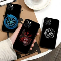 vviking vegvisir odin nordic phone case for iphone 13promax 11 12 pro max mini xr x xsmax 6 6s 7 8 plus shell cover