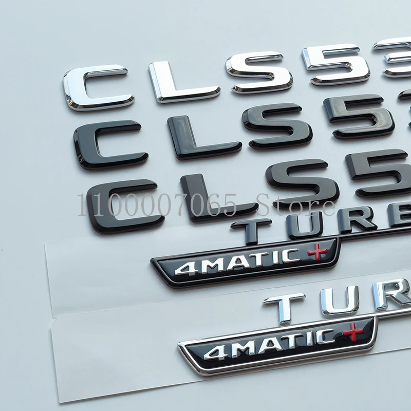 2017 серебряные черные буквы CLS53 Turbo 4matic + Эмблема для Mercedes Benz AMG C257 автостайлинг