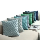 Замшевая наволочка, удобная наволочка, однотонная наволочка в скандинавском стиле для украшения автомобиля, дома, дивана, офиса, спальни, простой чехол для подушки