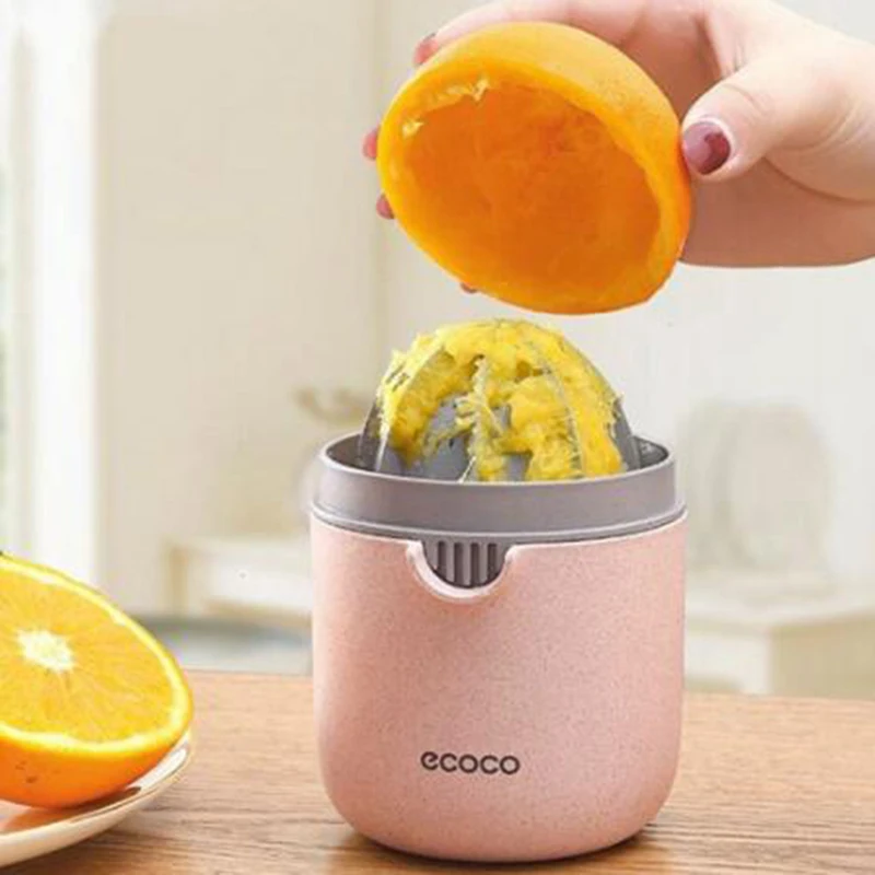 

DIY Hand Fruit Juicer Citrus Orange Squeezer Lid Rotation Press Anti-Slip Reamer for Lemon Lime Grapefruit Capacity Machine