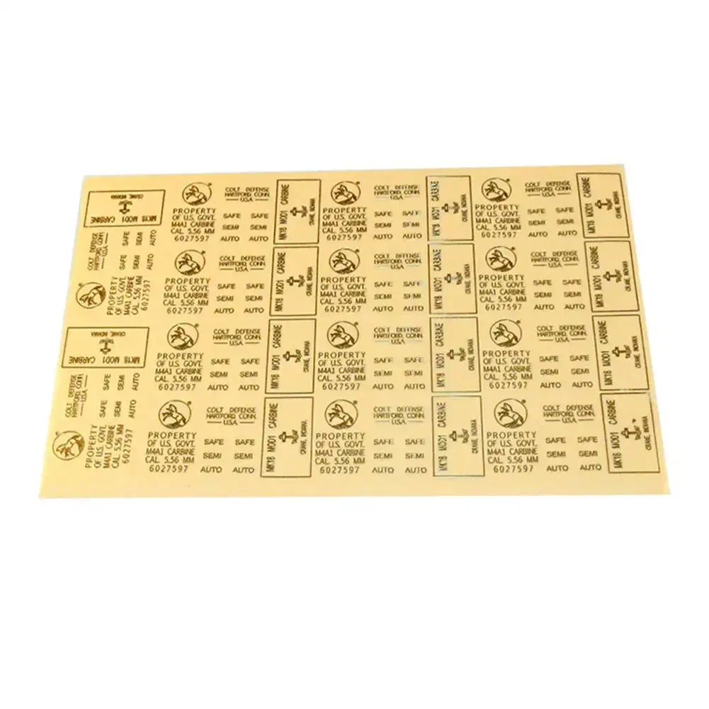Металлическая наклейка для пистолета CS Airsoft Jinming Carbine M4A1 MK18