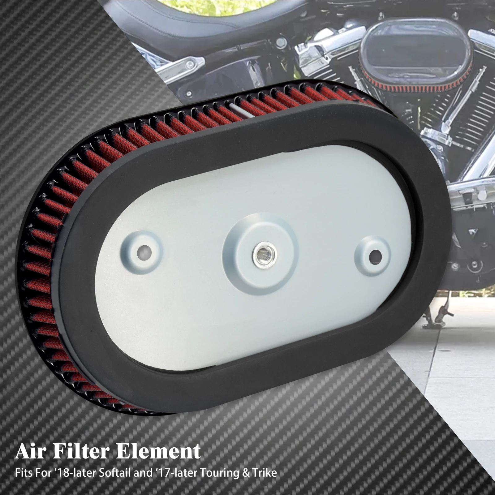 

Элемент воздухоочистителя, замена внутреннего фильтра мотоцикла для Harley Touring Road Street Glide FLHT Softail Fat Bob FXDF 2018-2024