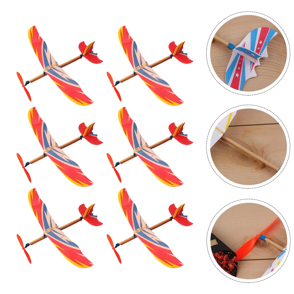 

6 Pcs Paper Airplane Kids DIY Toy Educational Toys Handmade Glider Planes Plaything Children