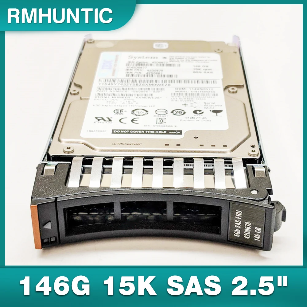 HDD For IBM Hard Disk X3650 X3550M2 M3 M4 42D0677 42D0678 146G 15K SAS 2.5